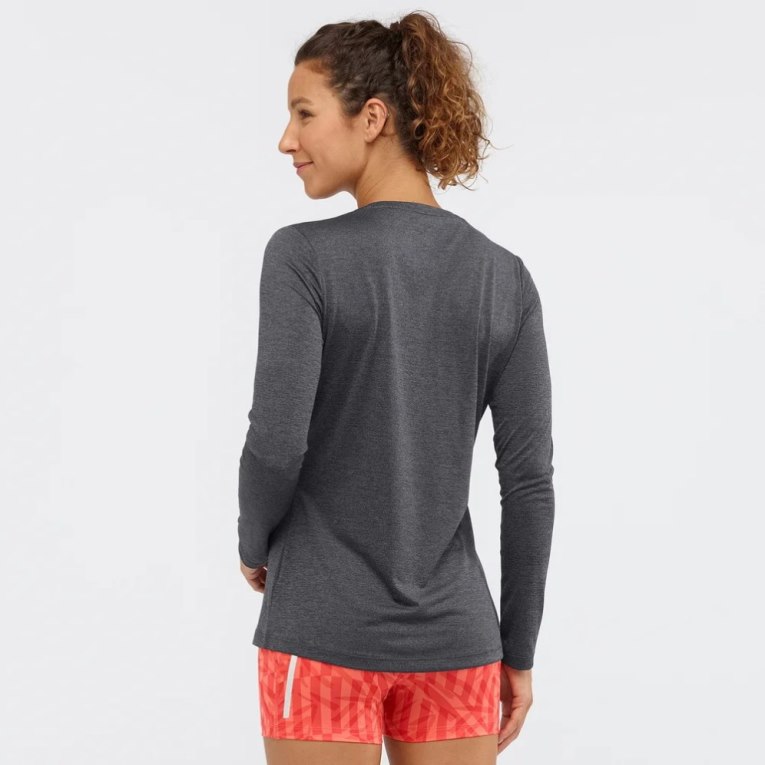 Camiseta Salomon Agile Long Sleeve Mujer Negros | MX GONM293